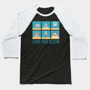 Save Our Ocean Baseball T-Shirt